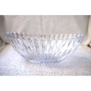 Vintage MIKASA DAMOCLES LEAD CRYSTAL 13" OVAL BOWL
